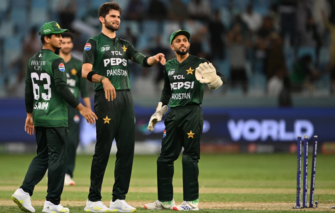 Saim Ayub, Shaheen Shah Afridi and Mohammad Haris | Asia Cup | Image: Getty Images