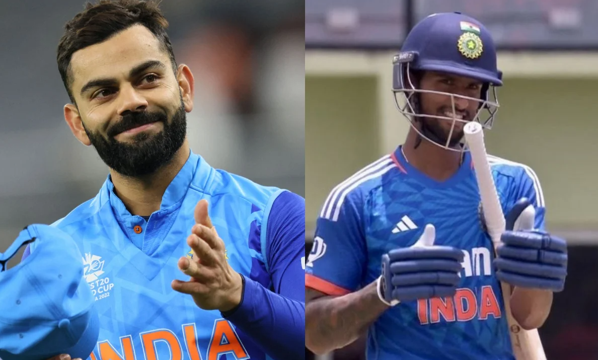 Virat Kohli and Tilak Varma | Image: Twitter