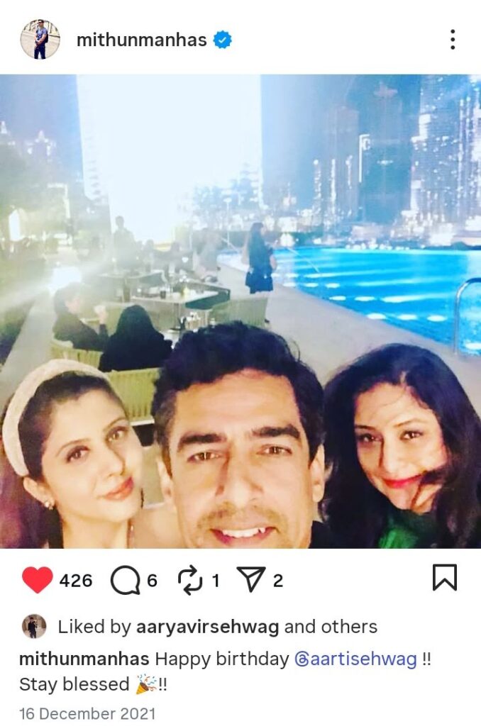 সেহবাগের পত্নীর সঙ্গে ঘনিষ্ঠতা নিয়ে বিতর্কে BCCI প্রেসিডেন্ট, গোপন ছবি ভাইরাল !! 3 সেহবাগ