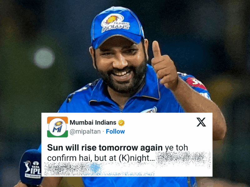 "সূর্য উঠবে তবুও নাইট..." KKR-এ যাচ্ছেন না রোহিত শর্মা, রহস্যময় পোস্টে নিশ্চিত করলো মুম্বাই পল্টন !! 1 "সূর্য উঠবে তবুও নাইট..." KKR-এ যাচ্ছেন না রোহিত শর্মা, রহস্যময় পোস্টে নিশ্চিত করলো মুম্বাই পল্টন !! 1