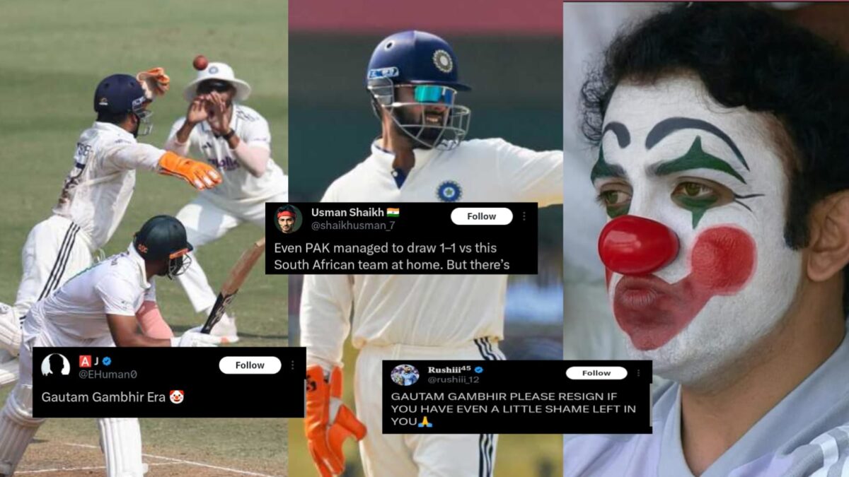 'কচু গাছে ফাঁসি দাও..', ঘরের মাঠে দঃ আফ্রিকার বিপক্ষে টেস্ট সিরিজ হারার পর গম্ভীরকে তুলোধোনা নেটিজেনদের !! 1