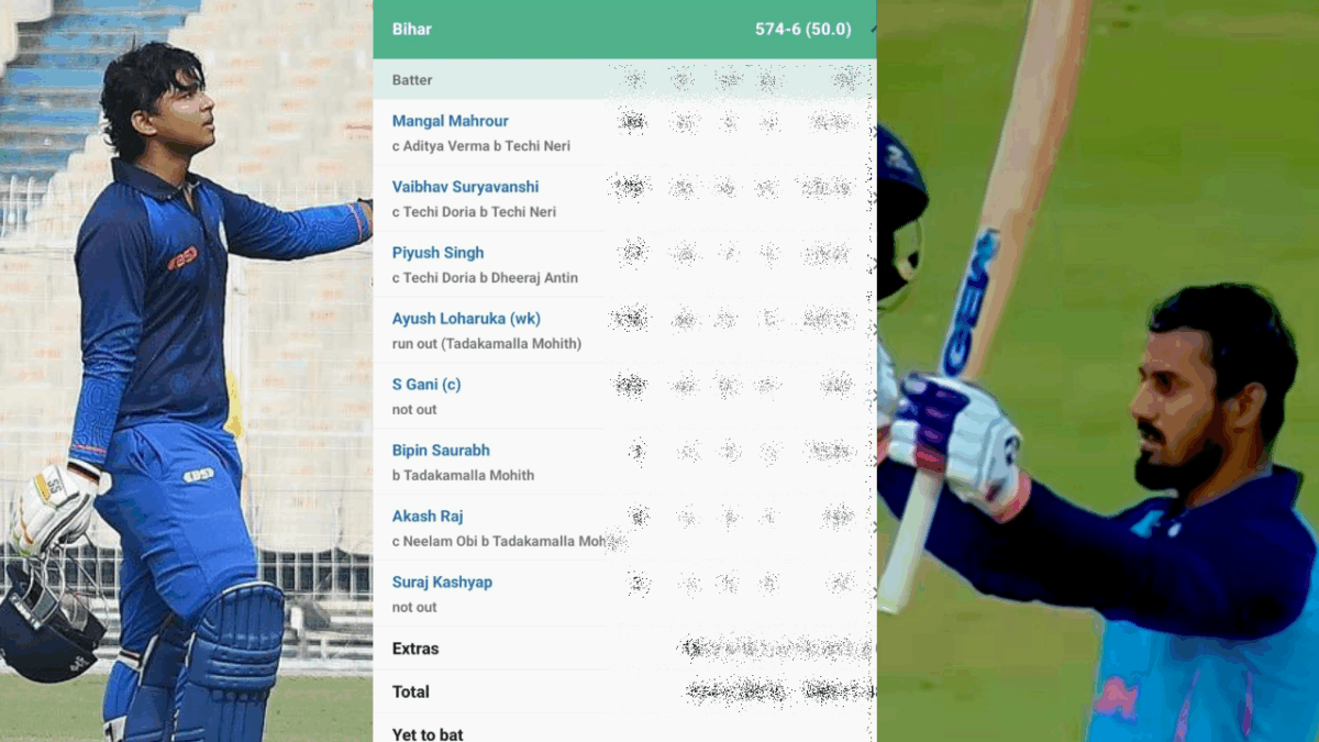 ৬,৬,৬,৬,৬,৬... বিজয় হাজারেতে ইতিহাস গড়লো বিহার, অরুণাচলের সামনে রাখলো ৫৭৪ রানের টার্গেট !! 1