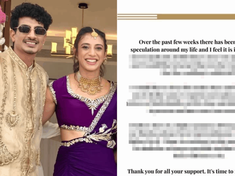 শেষপর্যন্ত ভেঙেই গেল স্মৃতি মন্ধনার বিয়ে, সোশ্যাল মিডিয়ায় করলেন পর্দা ফাঁস !! 15