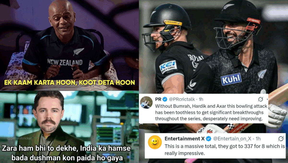 "শুধু স্টাইল মারতে জানে..." ভারতের সামনে ৩৩৭ রান বানালো নিউজিল্যান্ড, সমাজ মাধ্যমে চর্চা শুরু !! 1