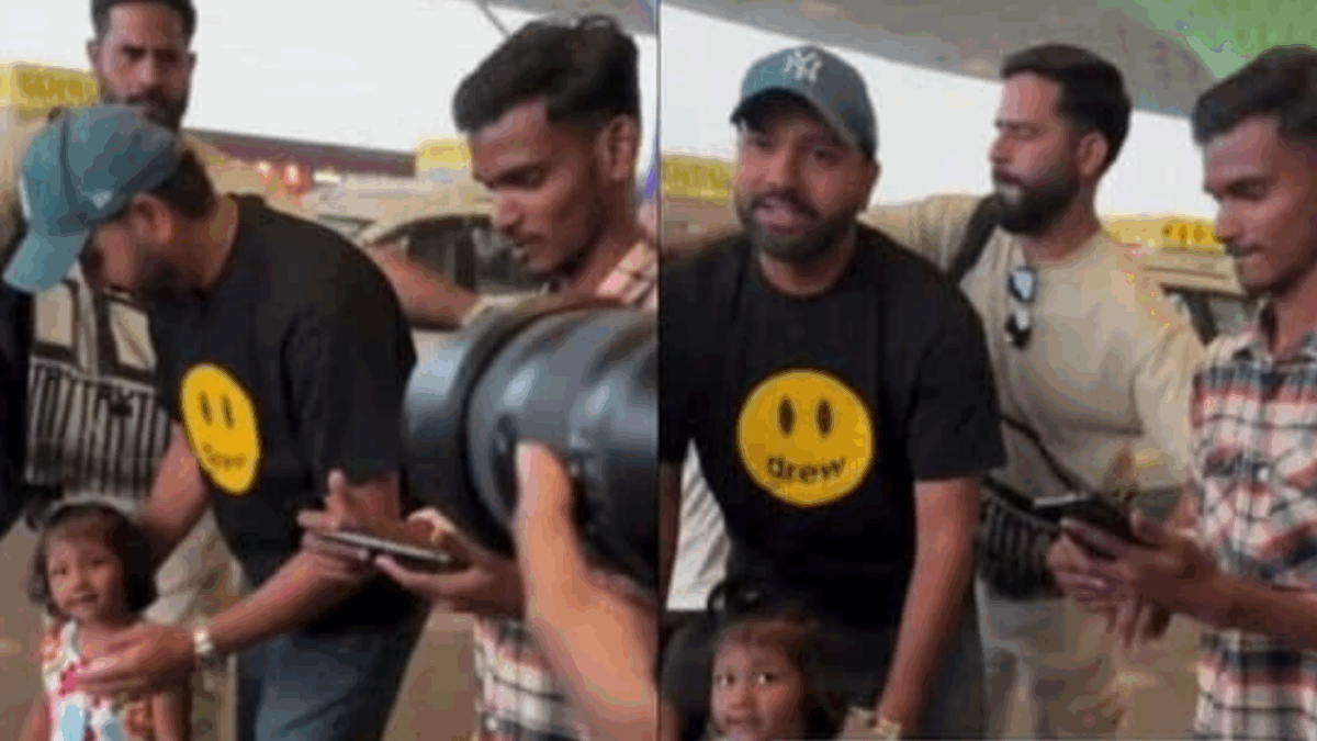 বিমানবন্দরে ঢুকতে গিয়ে বিপত্তি, ভক্তদের সঙ্গে বাগ্‌বিতণ্ডায় জড়ালেন রোহিত শর্মা !! 1