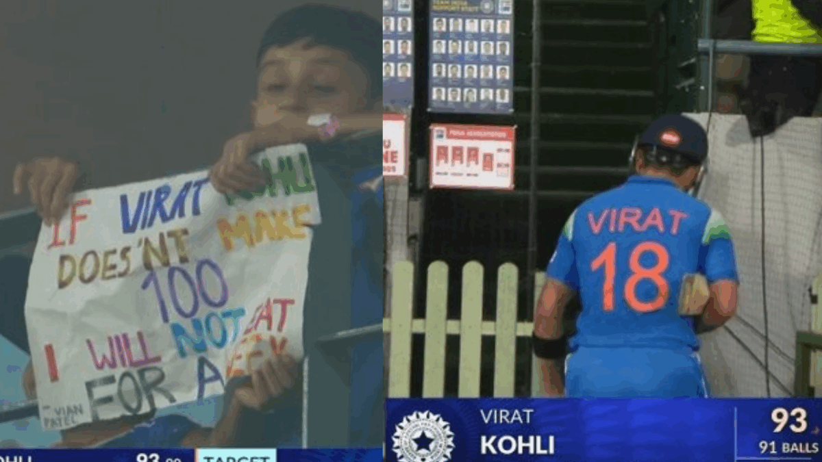 পূরণ হলো না কোহলির সেঞ্চুরি, এক সপ্তাহ অনশন করবেন খুদে ‘বিরাট ভক্ত’ !! 1