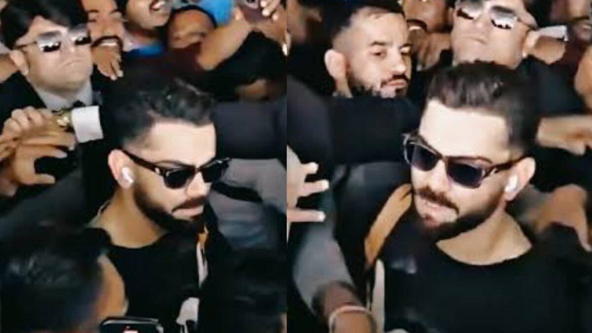 বিরাট কোহলিকে ঘিরে উত্তেজনা-ধাক্কাধাক্কি, ভিড়ের চাপে ক্ষুব্ধ তারকার ভিডিও ভাইরাল !! 1