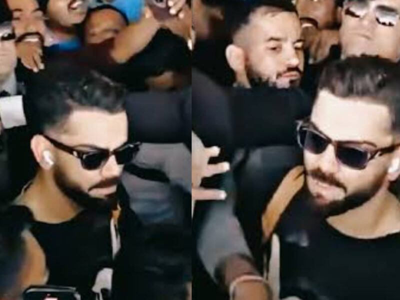 বিরাট কোহলিকে ঘিরে উত্তেজনা-ধাক্কাধাক্কি, ভিড়ের চাপে ক্ষুব্ধ তারকার ভিডিও ভাইরাল !! 2