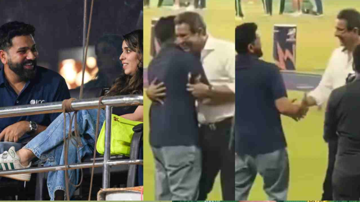 BCCI-কে পরোয়া করেনা রোহিত শর্মা, ওয়াসিম আকরামকে জড়িয়ে ধরে জুড়লেন খোশগল্প !! 1