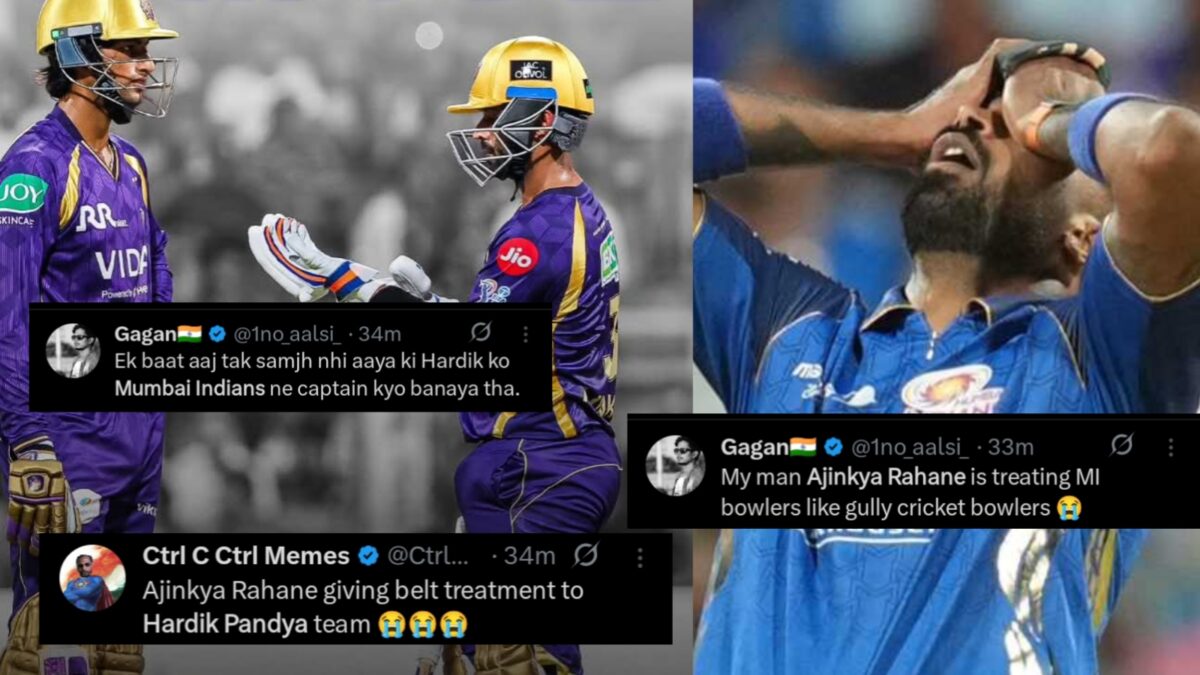 "ছাল ছাড়িয়ে নিয়েছে..", রাহানে-অঙ্গকৃষের বিধ্বংসী ব্যাটিং'এ KKR'এর বিশাল ইনিংস নিয়ে চর্চা সোশ্যাল মিডিয়ায় !! 1