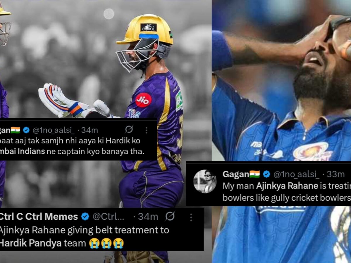 "ছাল ছাড়িয়ে নিয়েছে..", রাহানে-অঙ্গকৃষের বিধ্বংসী ব্যাটিং'এ KKR'এর বিশাল ইনিংস নিয়ে চর্চা সোশ্যাল মিডিয়ায় !! 6