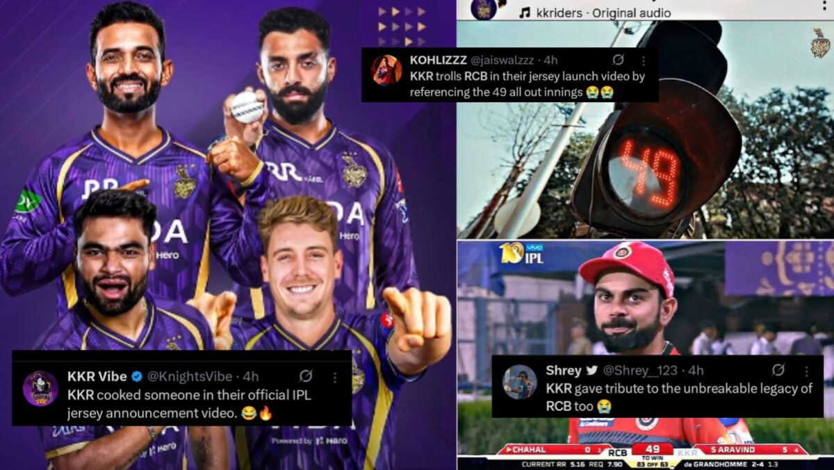 "RCB'এর অকাত বুঝিয়ে দিল..", জার্সি উন্মোচনে বিরাট কোহলির দলকে ট্রোল করলো KKR !! 1