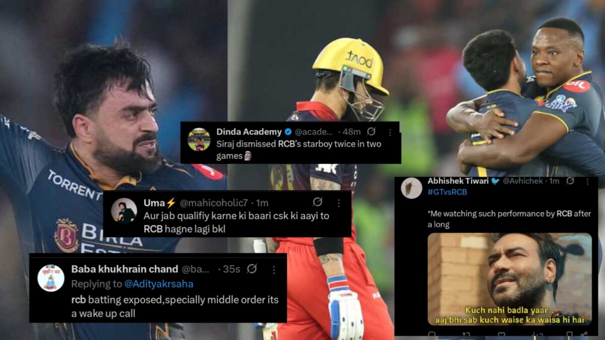 "শনির দশা শুরু হয়ে গেছে..", হোল্ডার-রশিদের বলে করুন অবস্থা RCB, ১৫৫ রানে আটকে দিয়ে চর্চায় GT !! 1