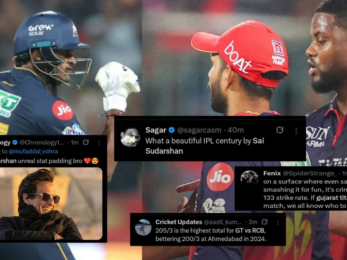 "দম হালকা করে দিয়েছে..", সাই সুদর্শনের শতরানে RCB'কে বিশাল লক্ষ্যমাত্রা দিল গুজরাট, চর্চা ভক্তদের !! 12