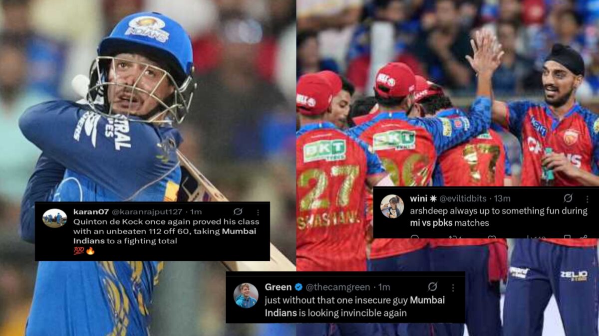 "আসল ধুরন্ধরের কামব্যাক..", ডি ককের শতরানে মুম্বাইয়ের বিশাল লক্ষ্যমাত্রা, PBKS'কে নিয়ে ক্লাস ভক্তদের !! 1