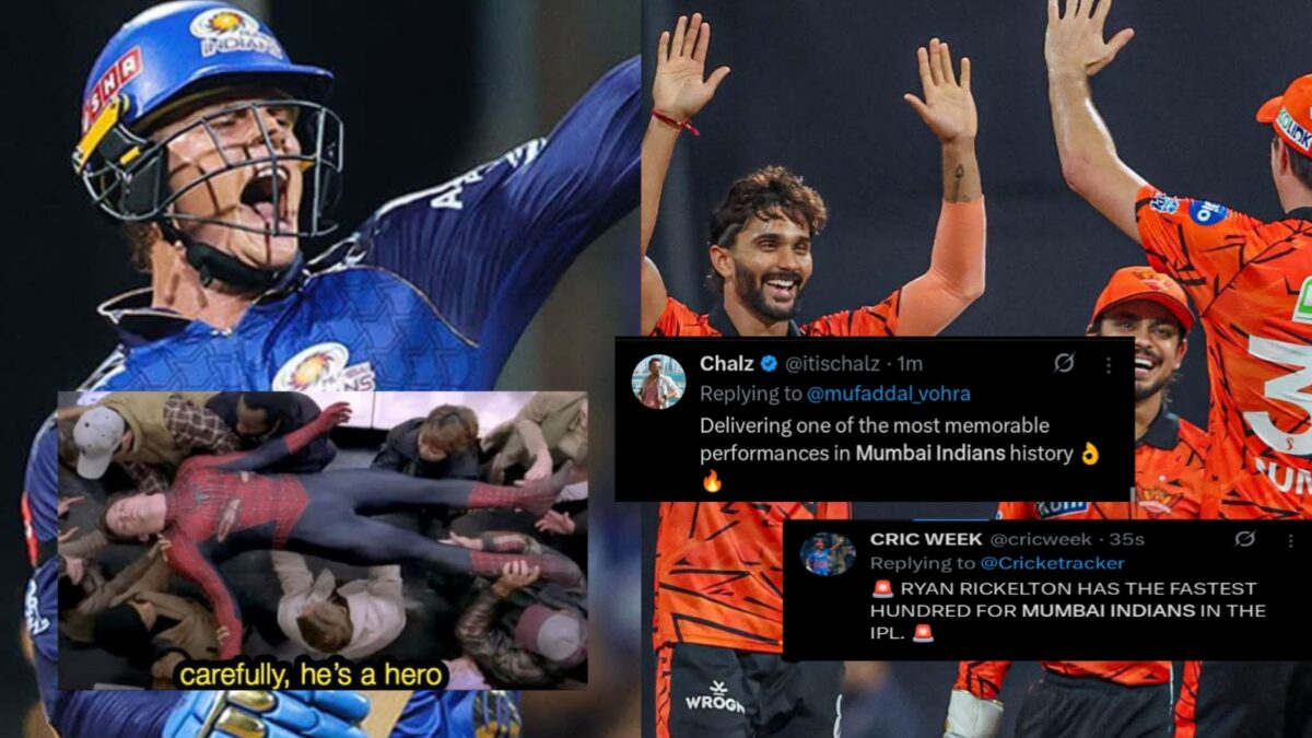 "মেরে চানাচুর বানিয়ে দিয়েছে..", র‌্যায়ানের বিধ্বংসী ব্যাটে মুম্বাইয়ের বড়ো লক্ষ্যমাত্রা, কটাক্ষের মুখে SRH !! 1