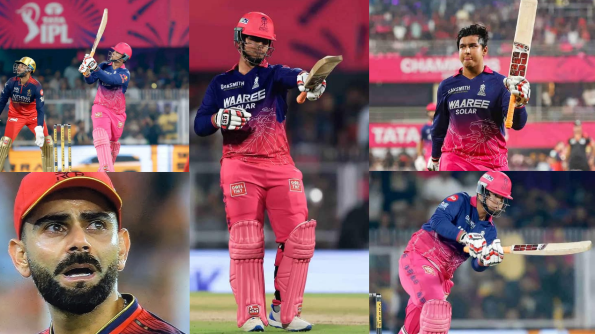 ৬,৬,৬,৬,৬,৬,৬... ১৫ বলে হাফসেঞ্চুরি বৈভব সূর্যবংশীর, হা করে দেখলেন কিং কোহলি !! 1