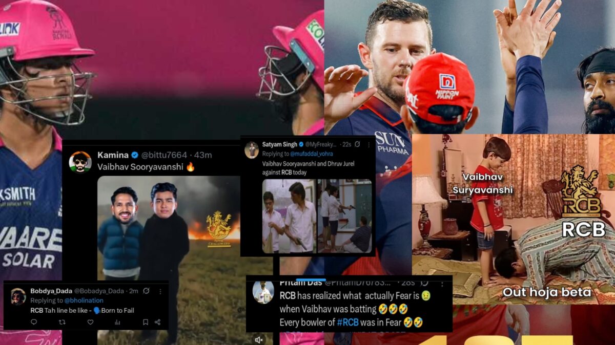 "ঘটি বাঁকিয়ে দিয়েছে মনা..", বৈভব-জুরেলের ব্যাটিং ঝড়ে উড়ে গেল RCB, সোশ্যাল মিডিয়ায় কঠিন ক্লাস ভক্তদের !! 1